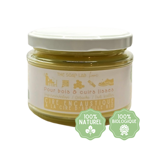 Cire encaustique à la cire d'abeille Bio / Bois et Cuirs