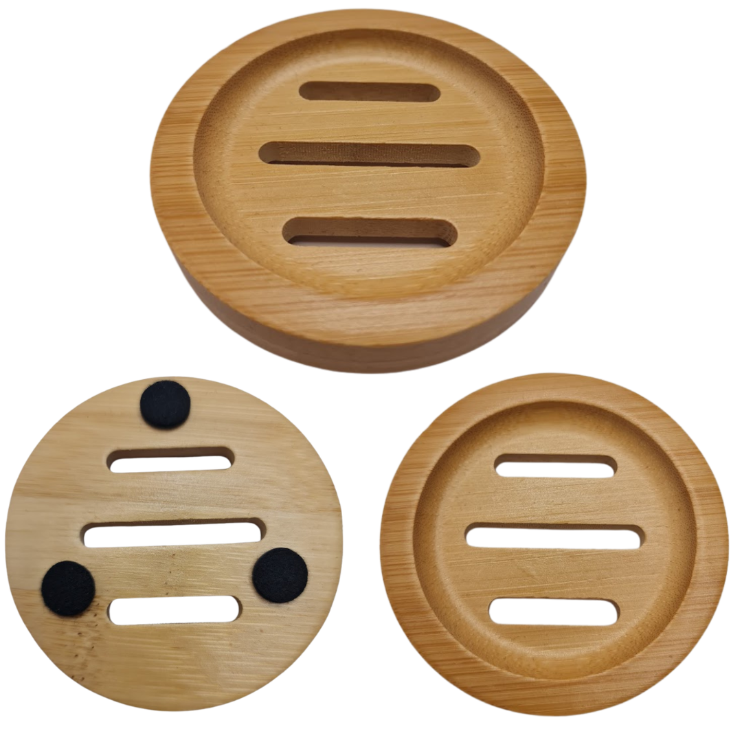 Porte savon rond en bois
