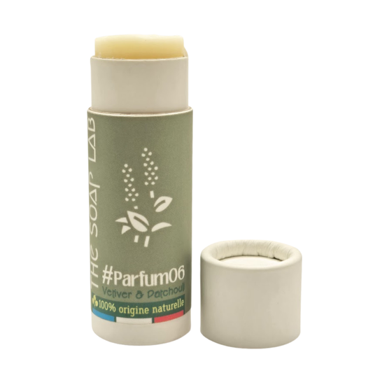 parfum stick pour Homme senteur vétiver & patchouli