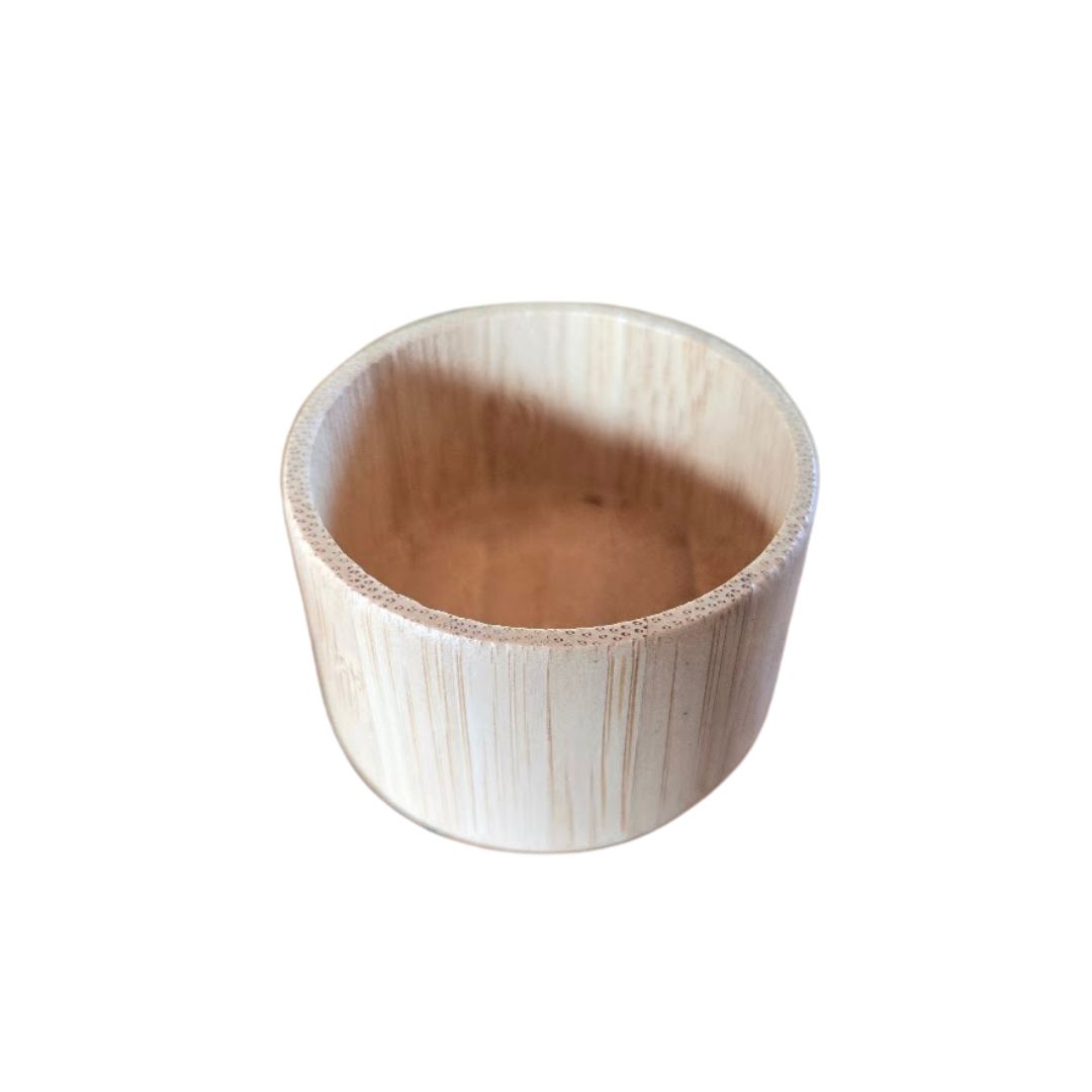 couvercle en bois pour brosse mousse ronde vu de 3/4supérieur sur fond blanc