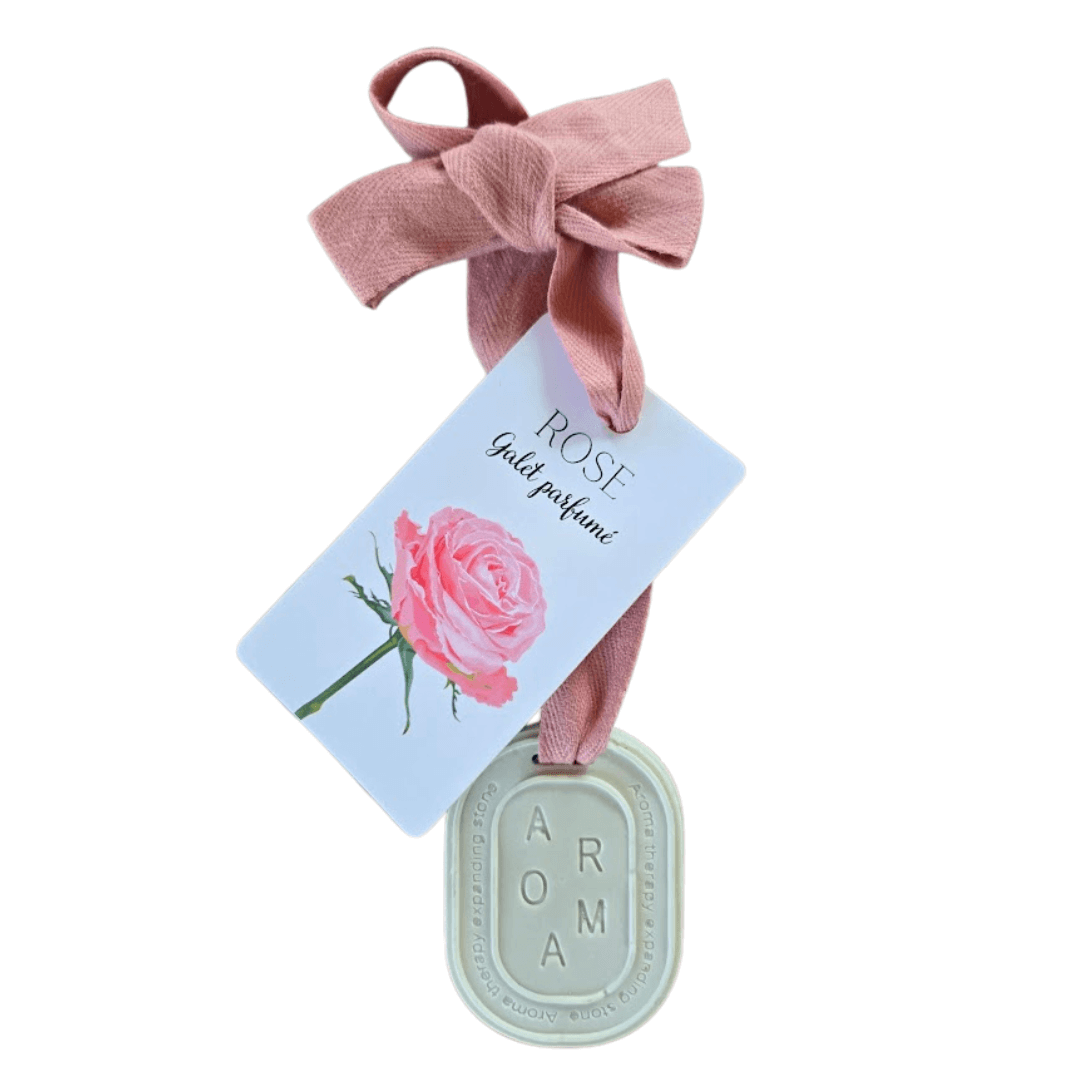 galet plâtre "Aroma" diffuseur de parfum rose - The Soap Lab
