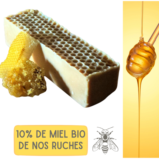 barre de savon 1kg / Miel & Cire d'abeille 